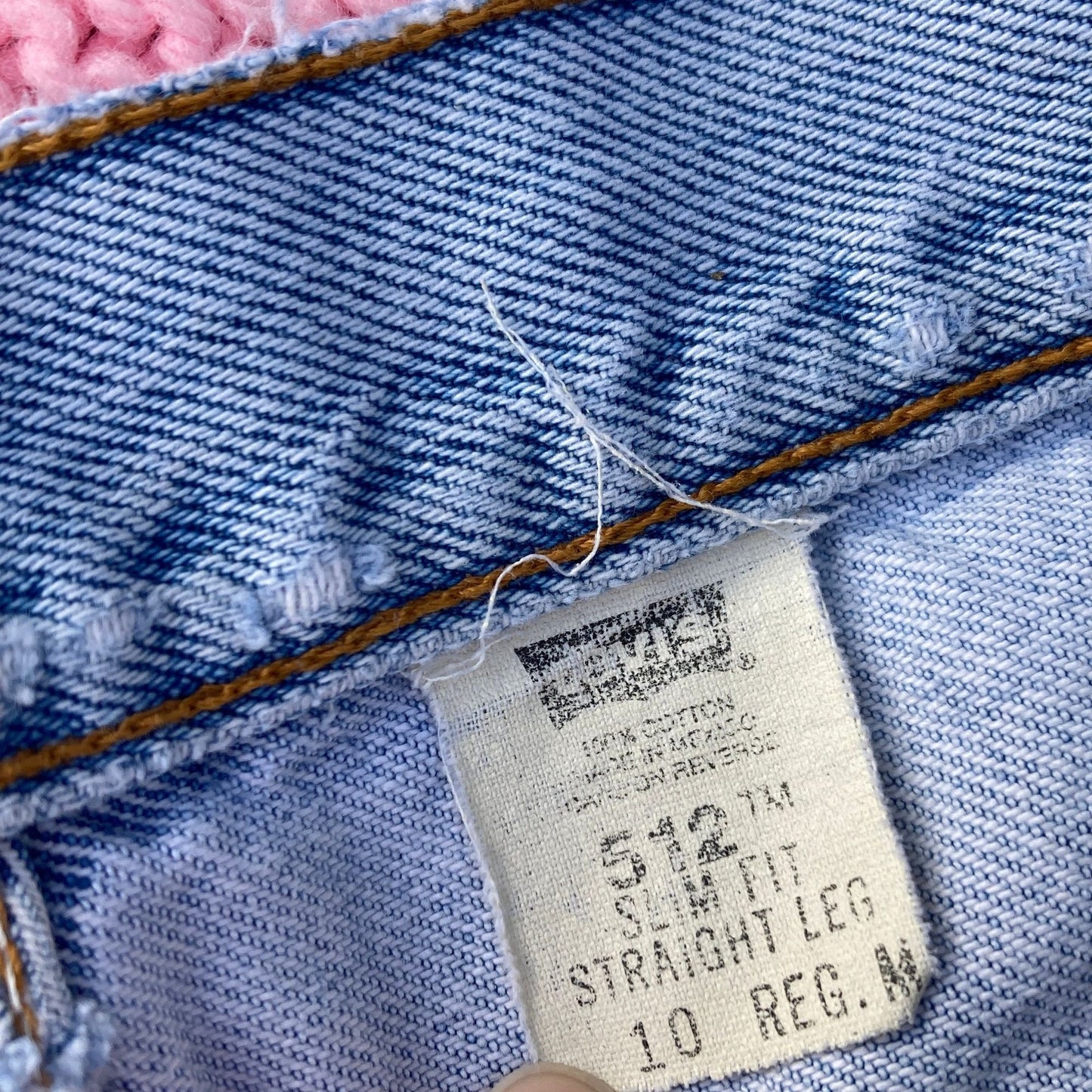 vintage Levis 512 | S" - M" | 27" - 28" | high waisted straight leg jeans 90s distressed light wash