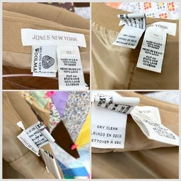 vintage 90s Y2K skirt tan camel wool 1990s minimal | M-L | Jones New York usa made