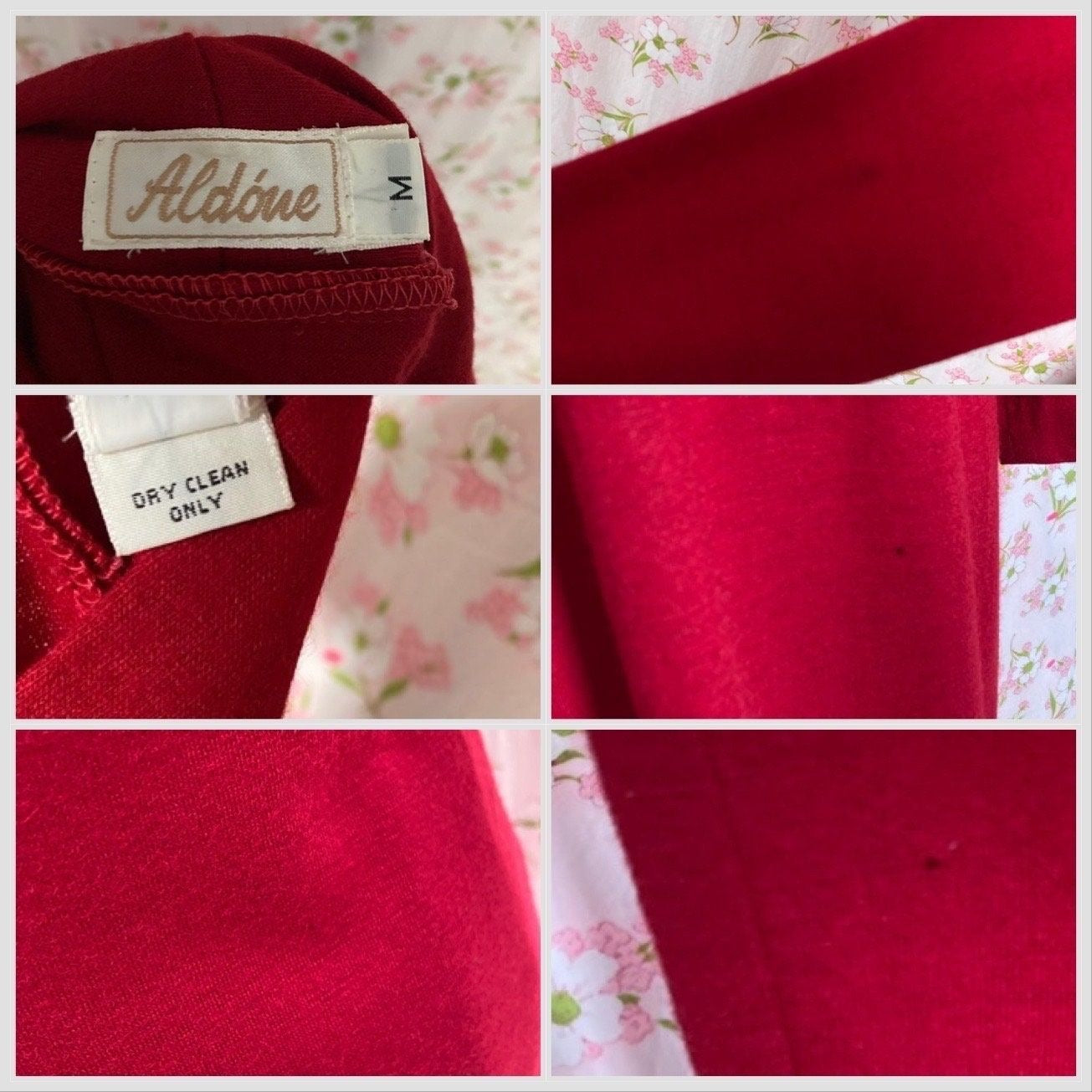 Vintage AS IS sweater dress |s-m| merlot red distressed tlc recycle Aldóne