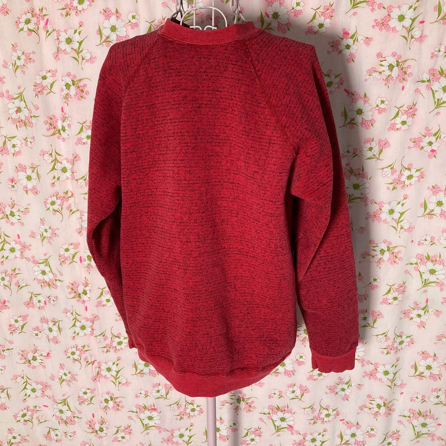 Vintage 80s sweatshirt | S - M | red black marled Tultex Sweats Appeal distressed