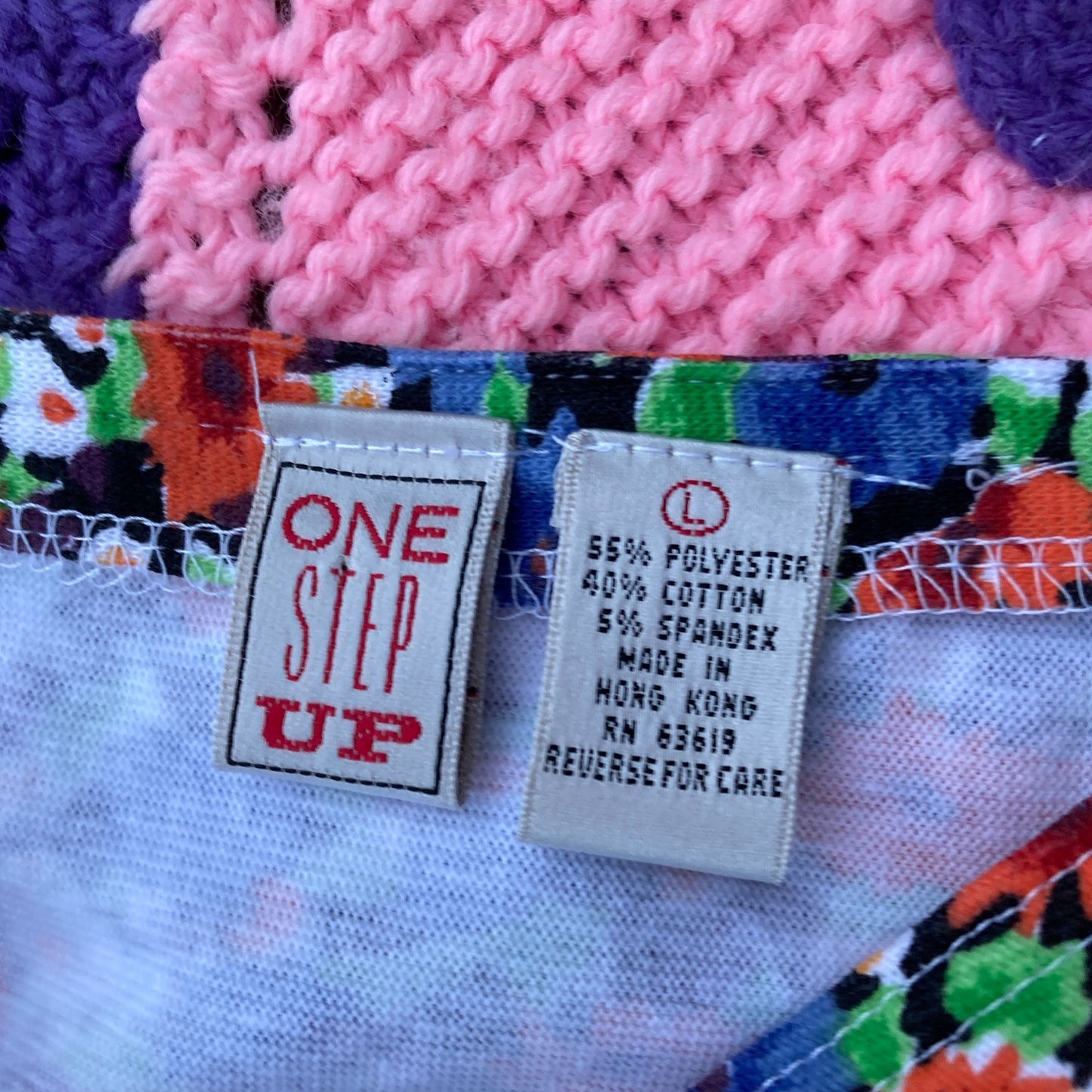 vtg vintage dress 90s mini dress floral off the shoulder 1990s One Step Up