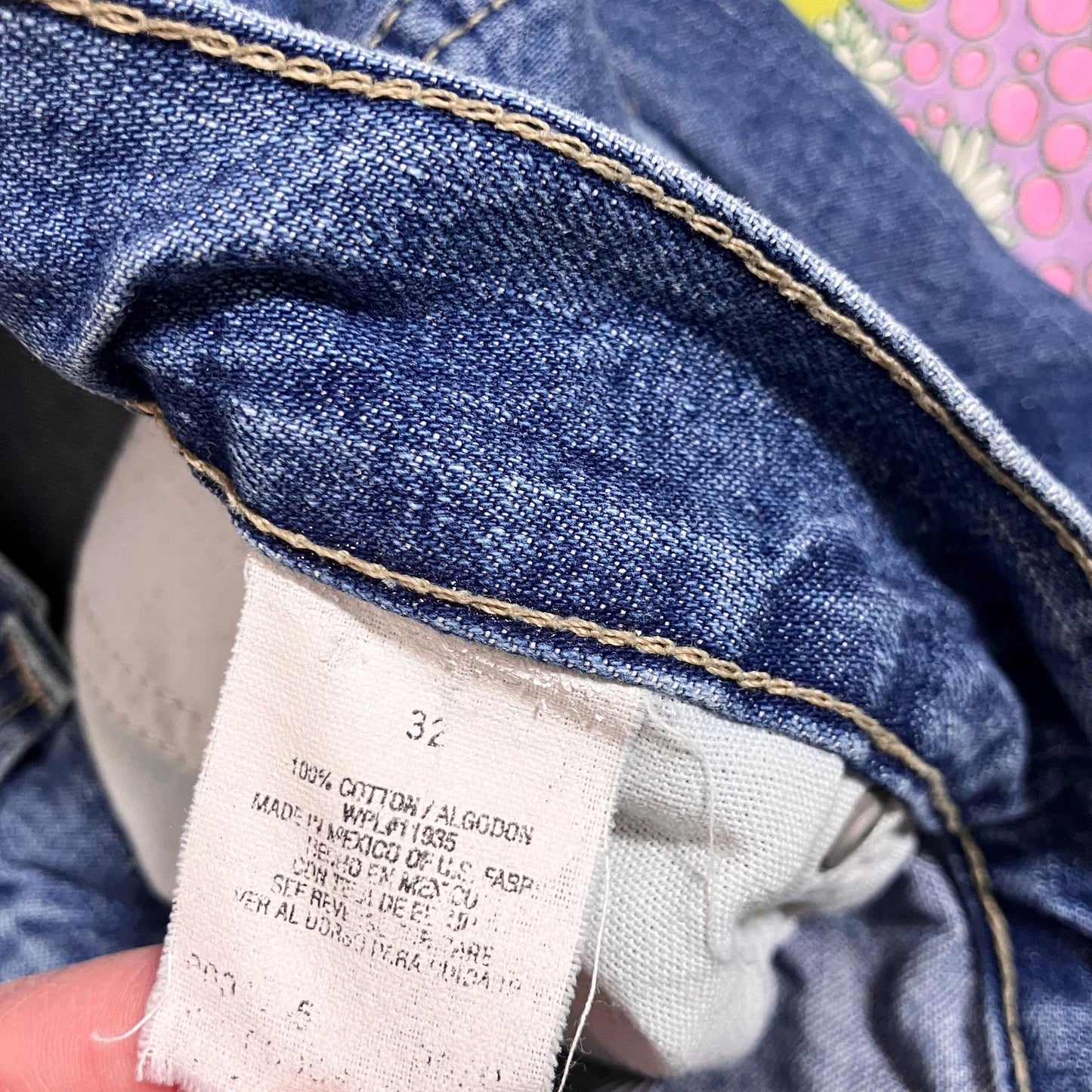 Vintage 90s y2k 31 in-32 in waist denim jean shorts forts high waist waisted fades 1990s dark wash carpenter 2000s Arizona long Bermuda