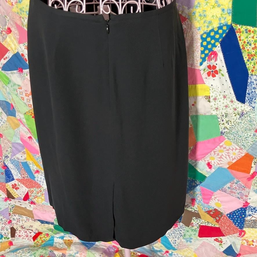 vintage 90s Y2K skirt black silk 1990s minimal | S-M | Josephine Chaus