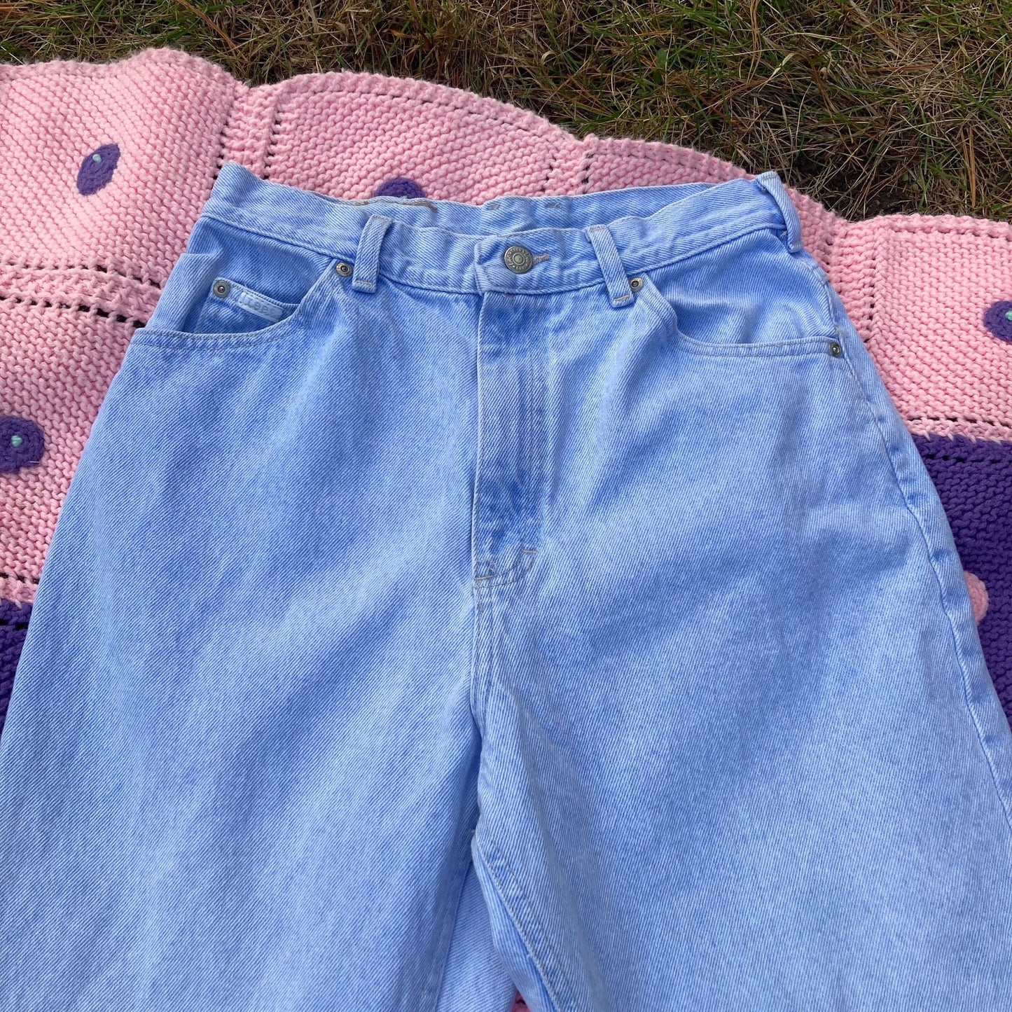 vintage lee jeans |29| high waisted light wash 90s 100% cotton soft