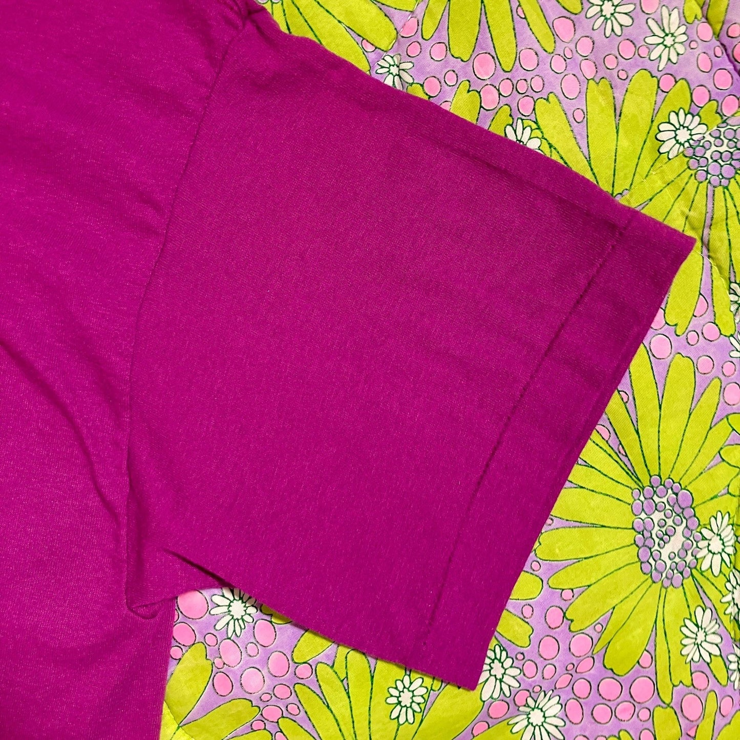 Vintage graphic teddy bear t shirt upcycled reworked | S - M | 90s raspberry purple periwinkle blue single stitch reimagined by Katie