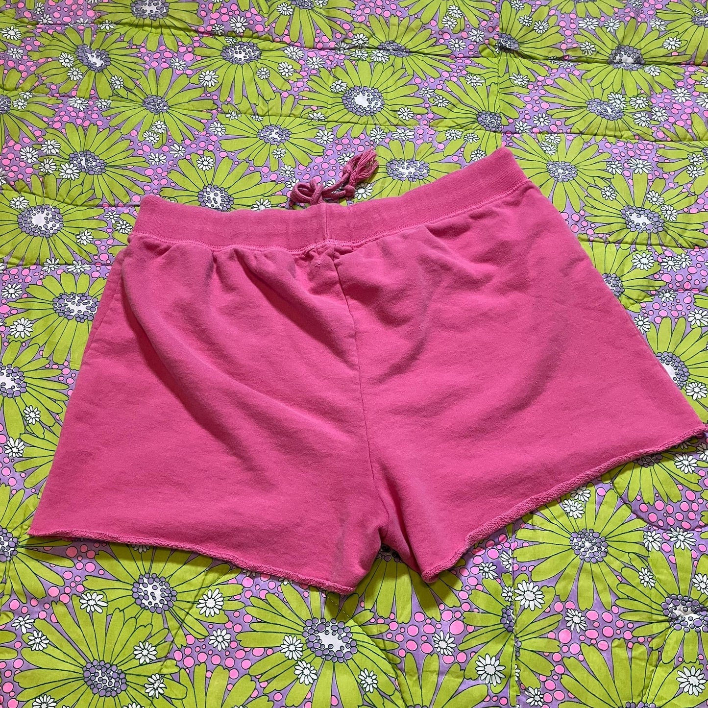 90s y2k vintage shorts gym vintage 1990s south Hampton cotton elastic drawstring M-L breezin up USA made