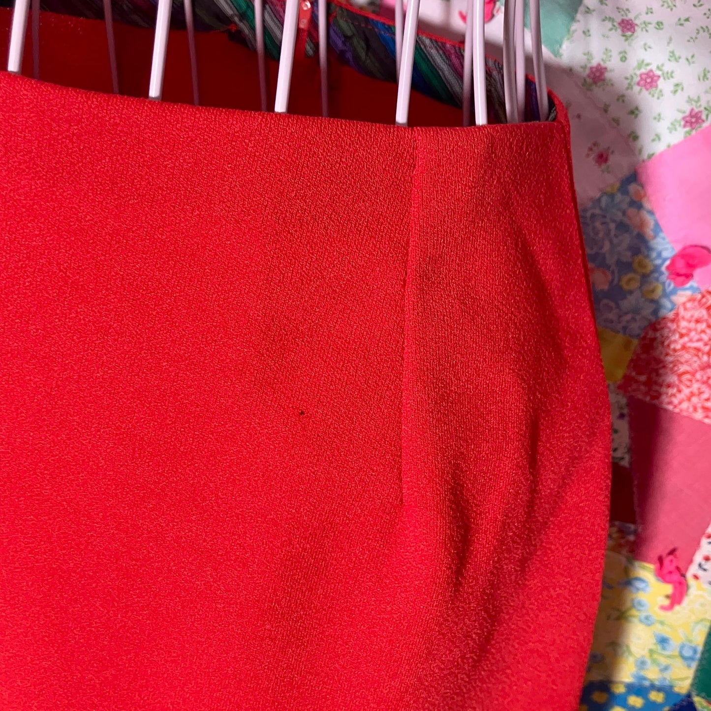 70s vintage mini skirt brick red | XXS - XS | 1970s