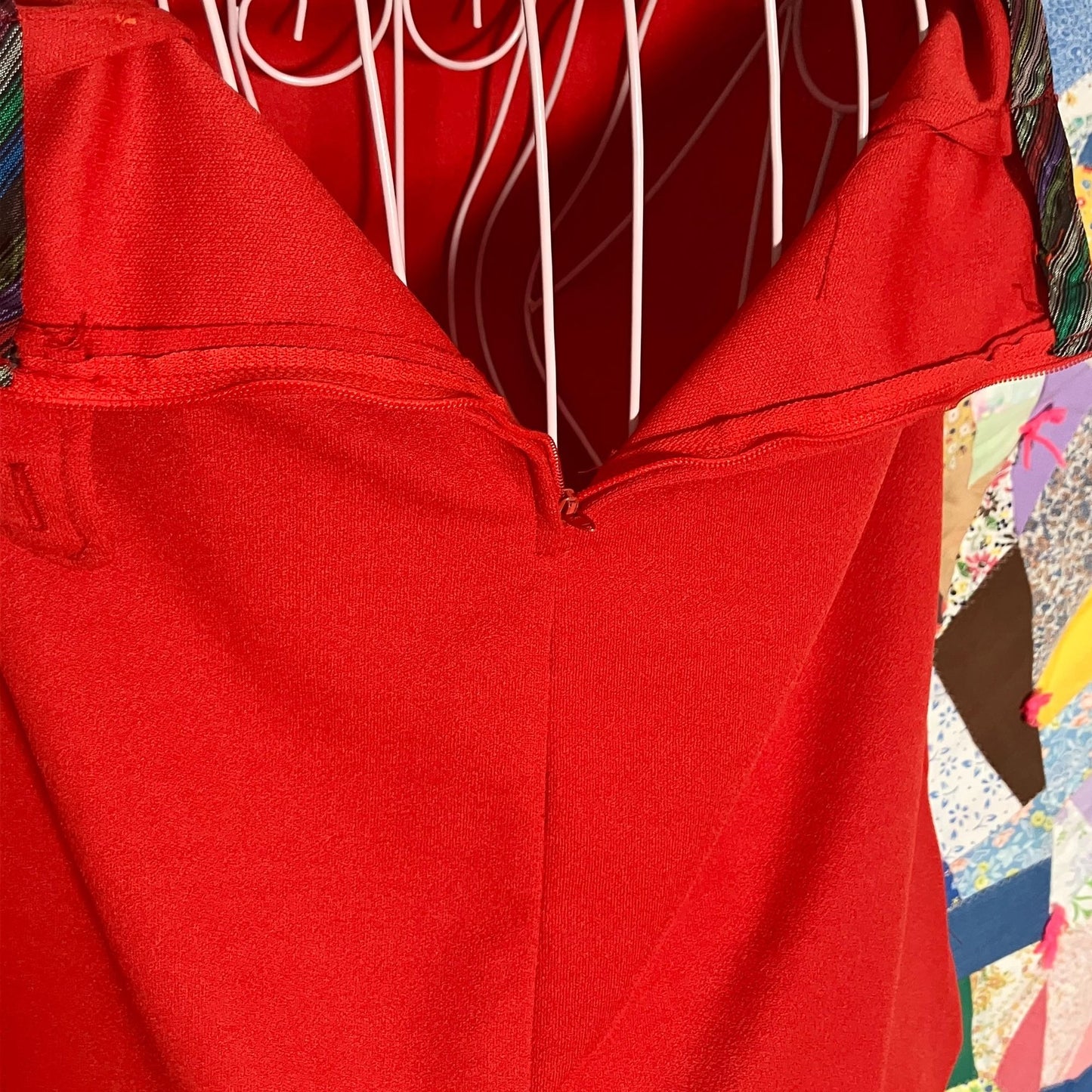 70s vintage mini skirt brick red | XXS - XS | 1970s