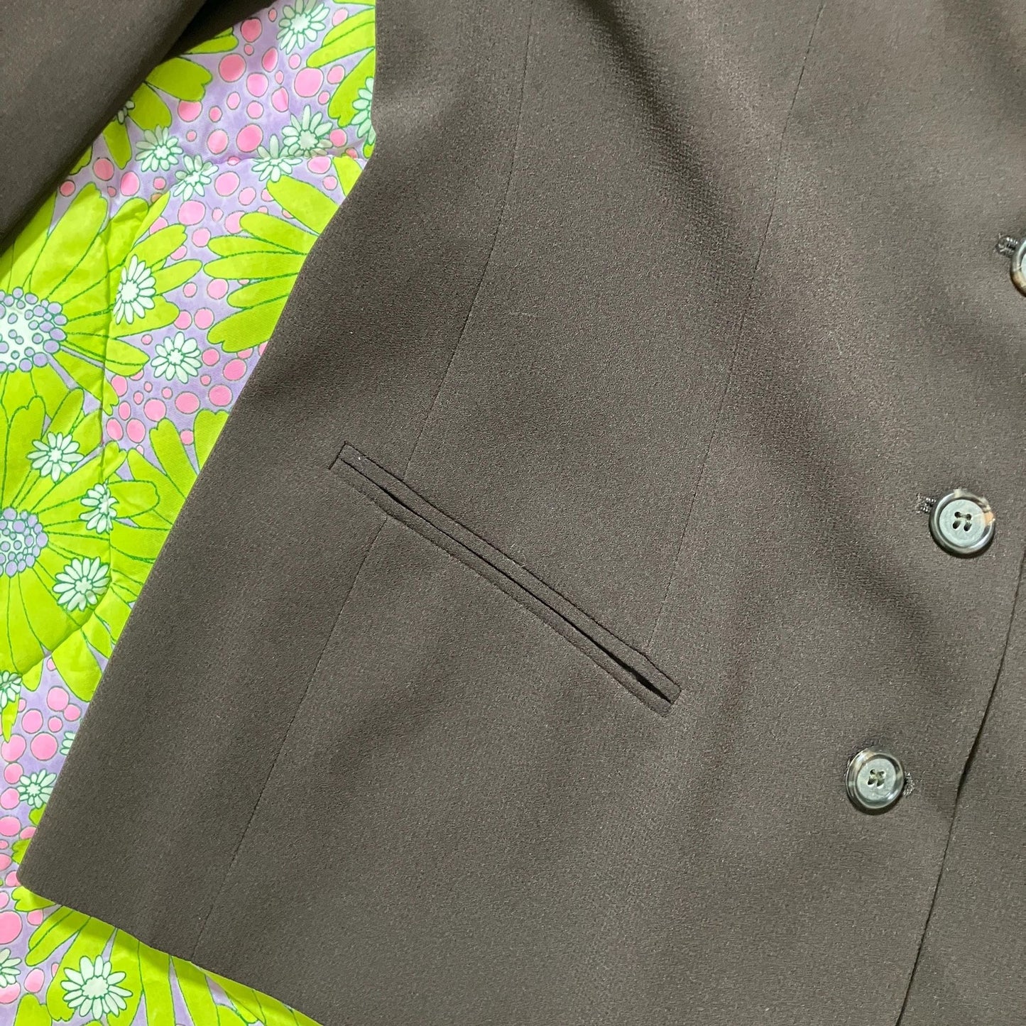 Vintage 90s blazer chocolate brown  |S-M| 90s Anne Klein II  long USA made