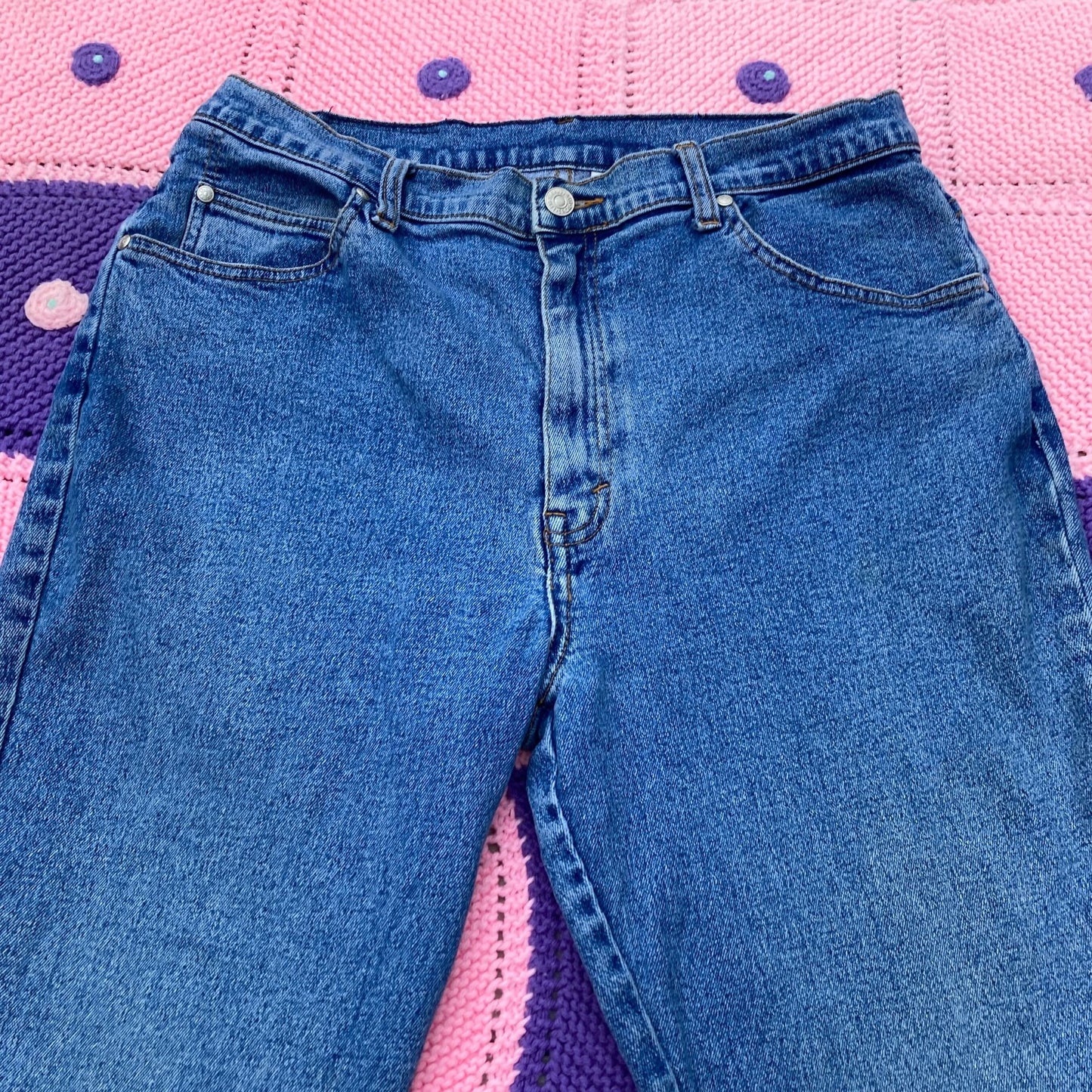 Levis jeans 912 32-34  vintage high rise waist mom jeans medium wash 80s 90s 1990s orange tab