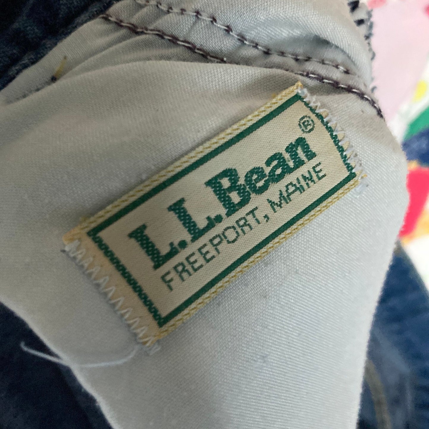 LL Bean vintage skirt 80s 90s denim jean midi  31/32 waist |M - L | union made