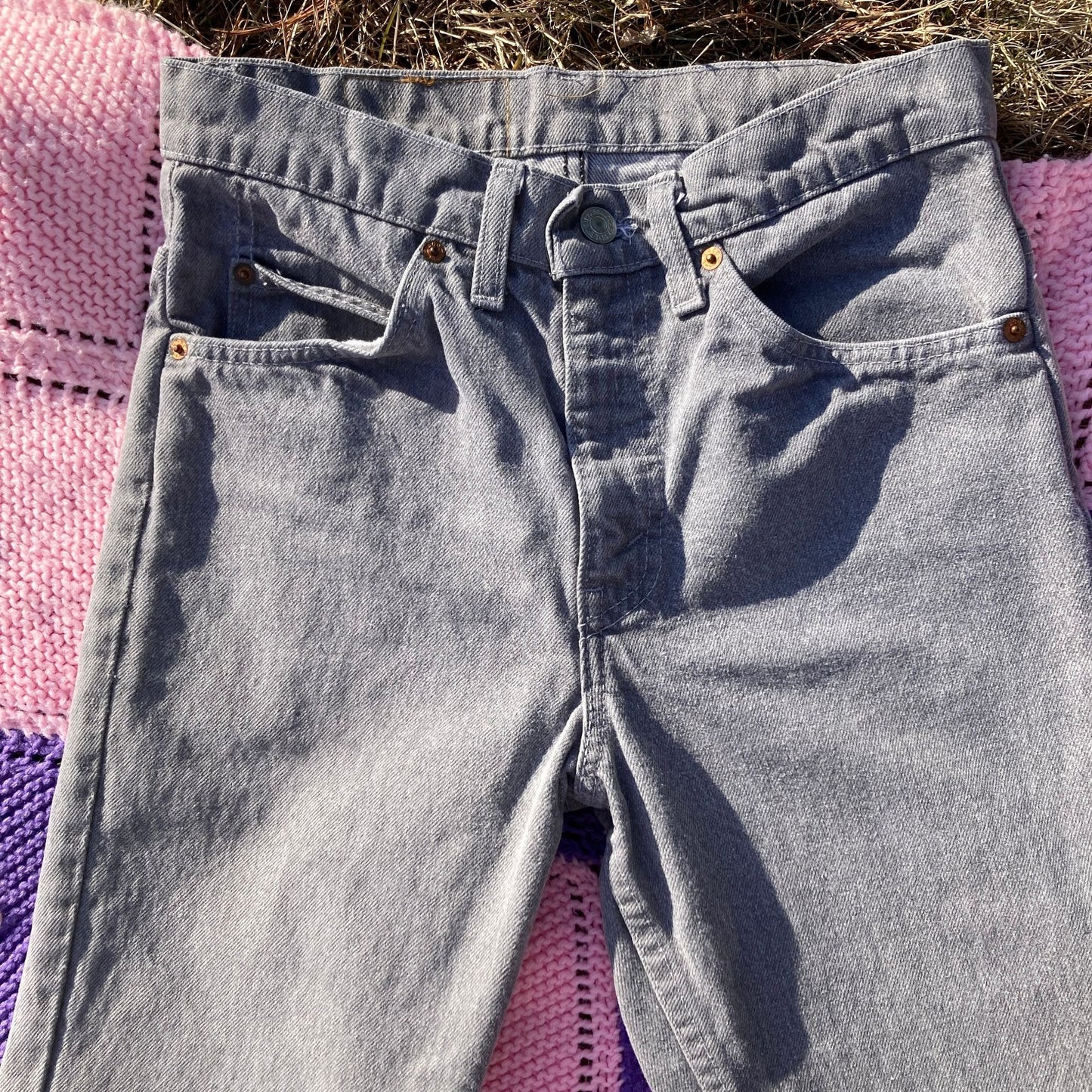 Vintage 70s 509 Levis  jeans | 28 - 29 | maroon tab grey high waisted rise denim jeans 1970s