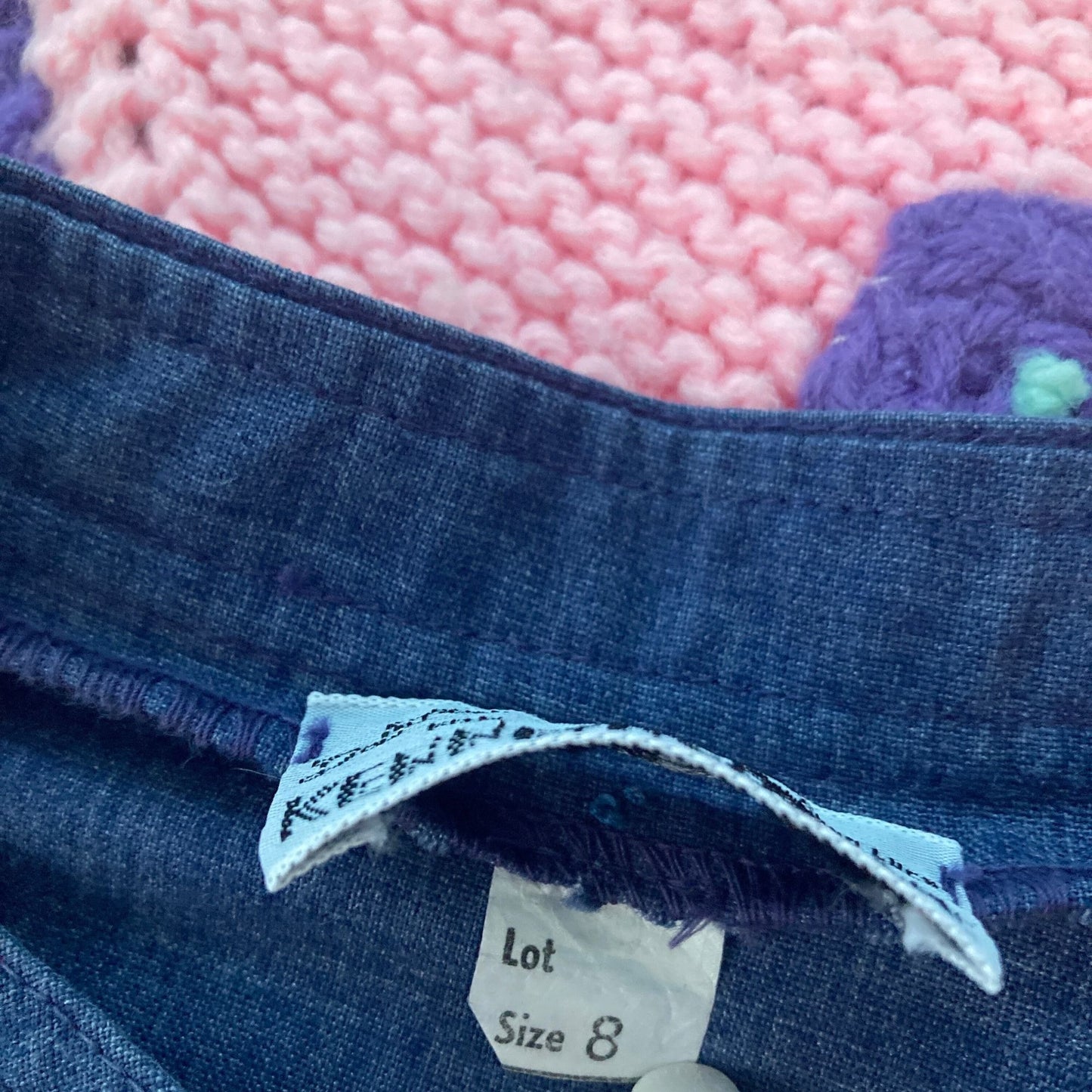 vintage 70s tunic top chambray jean button up collared |S-M| 1970s long sleeve Deborah for Kenneth Greene