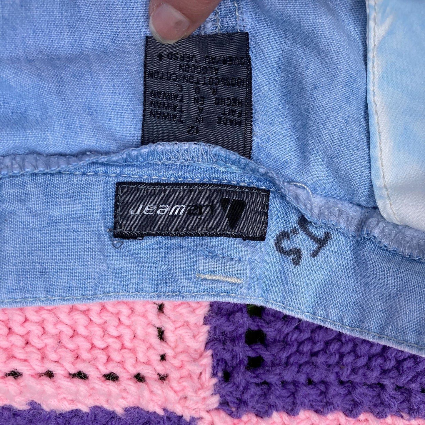 Vintage 90s chambray pants trousers cotton Liz Claiborne cuffed high waisted