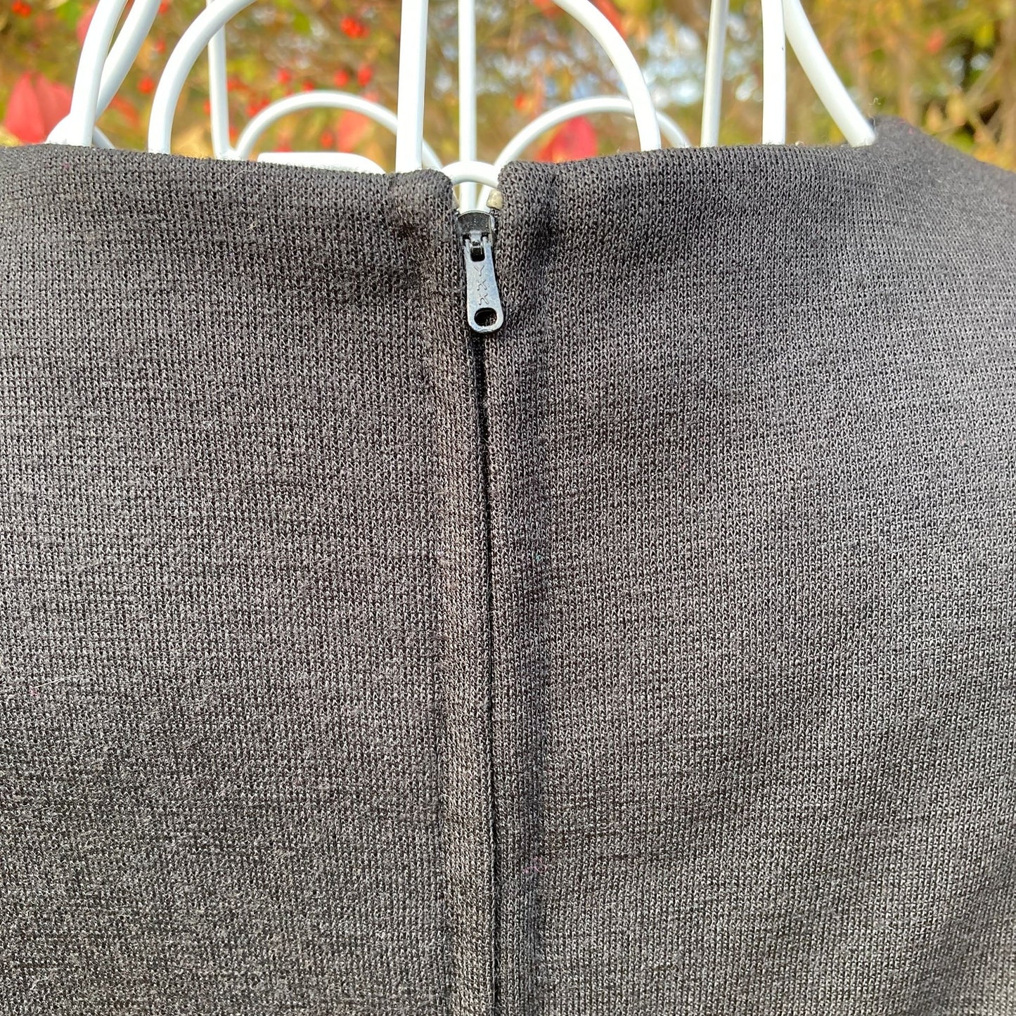 vintage 89s dress black Saks Fifth Ave | XS - S | David Warren New York party formal pearl long sleeve occasion wear ruching pearl