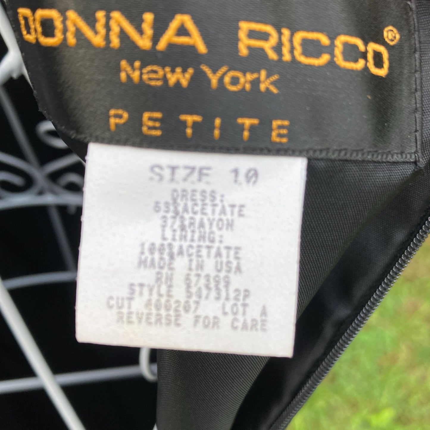 Vintage 90s 80s dress black shorts sleeve | XS - S |  Donna Ricco midi