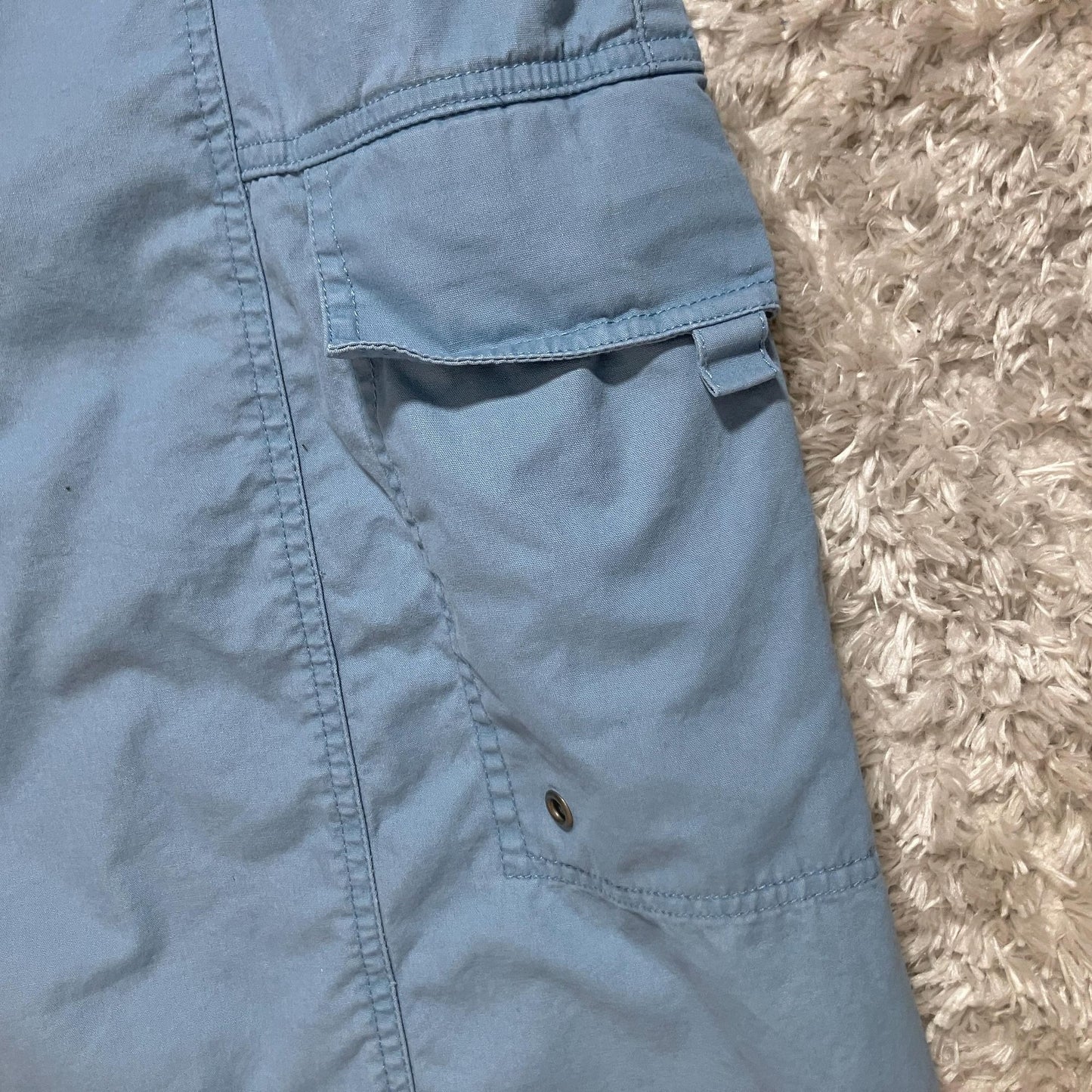 vintage 90s y2k maxi dress | M |   light blue khaki cotton overall  NY Khakis cargo