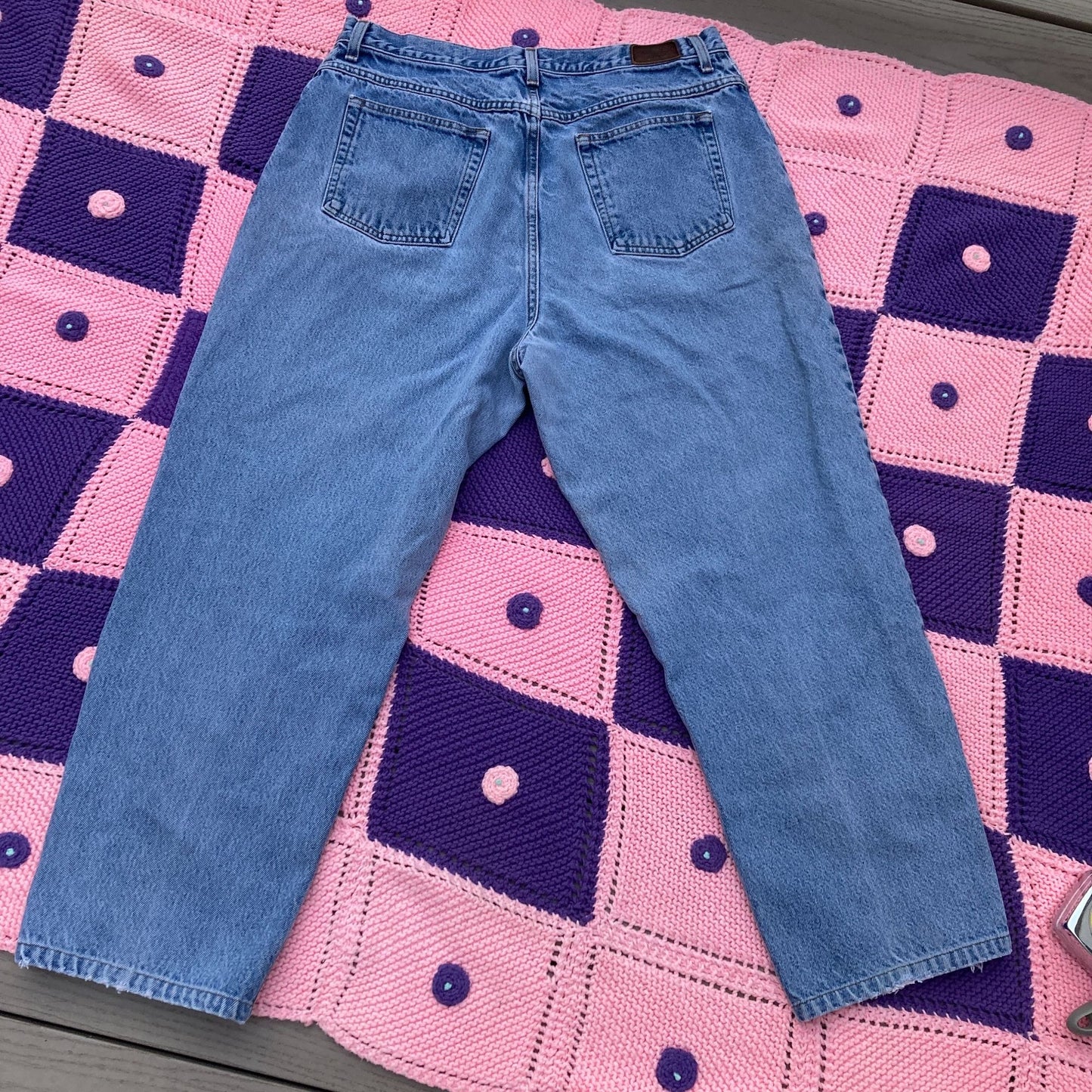 ll bean vintage jeans 90s denim relaxed fit |32-33| waist | L - XL | double l light wash