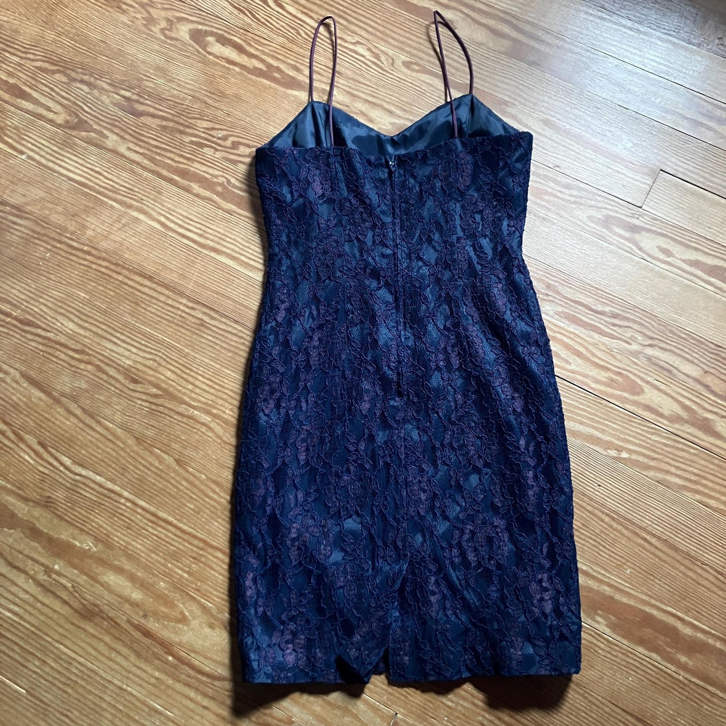 vintage 80s 90s Ann Taylor dress blue purple lace  | XS-S |  overlay tank mini cocktail