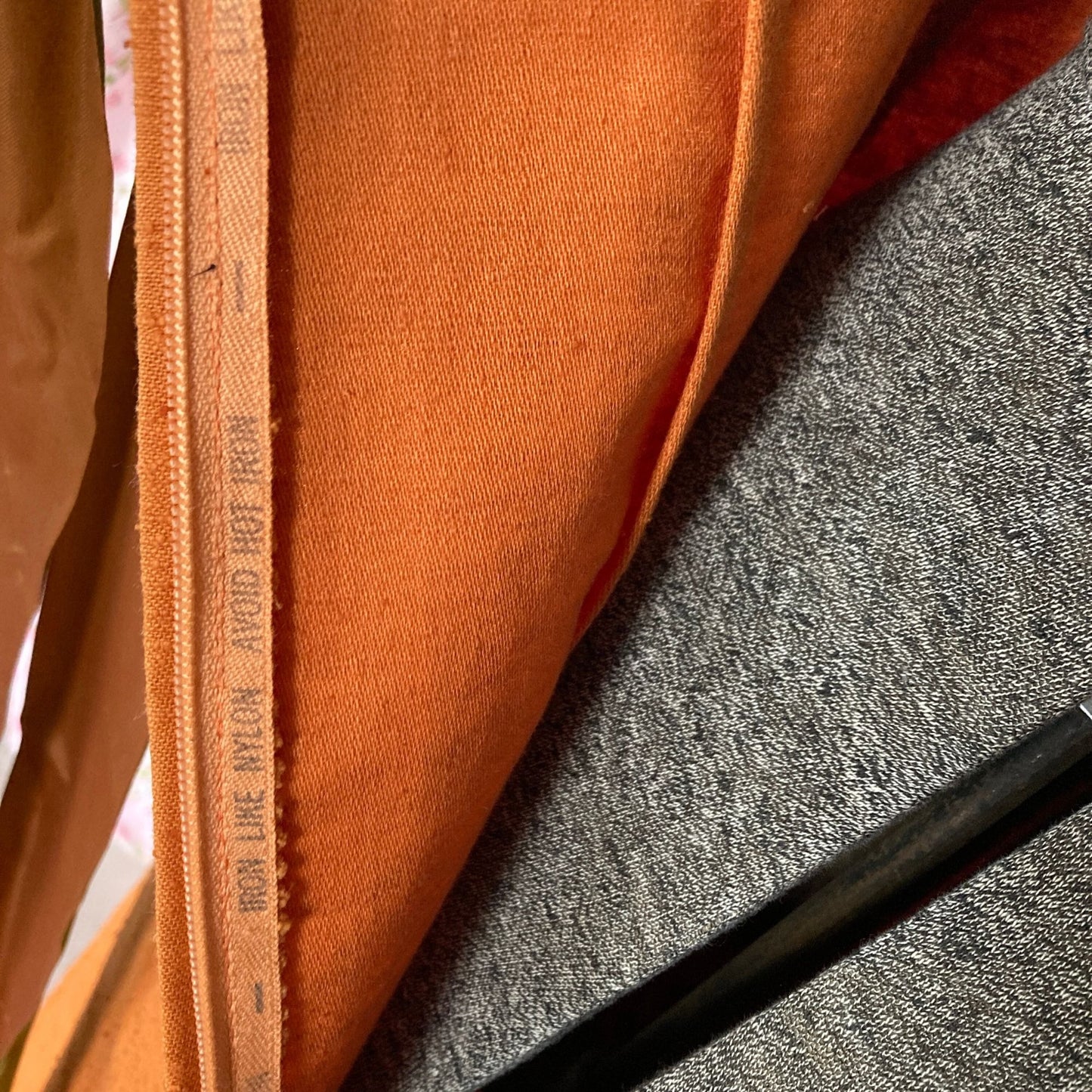 vintage 70s dress |S-M | sleeveless burnt orange  1970s hand made one of a kind rust olive green bow empire waist