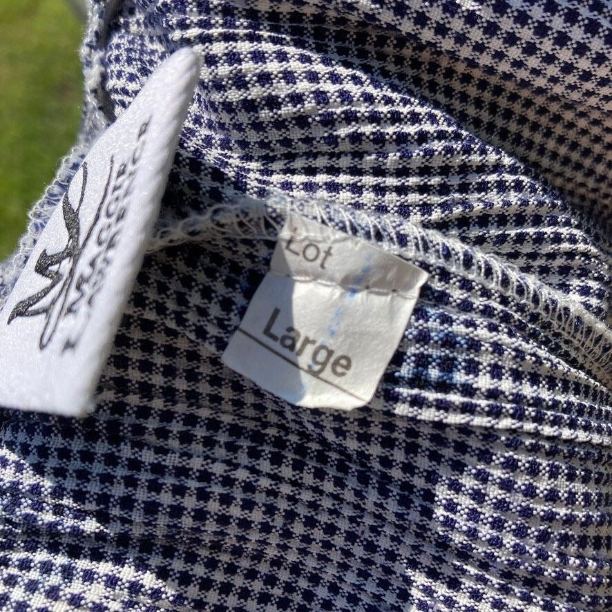 Vintage 80s 90s shorts and top matching set | XS-S  |  blue white 1990s  two piece Maggie Lawrence floral checkered