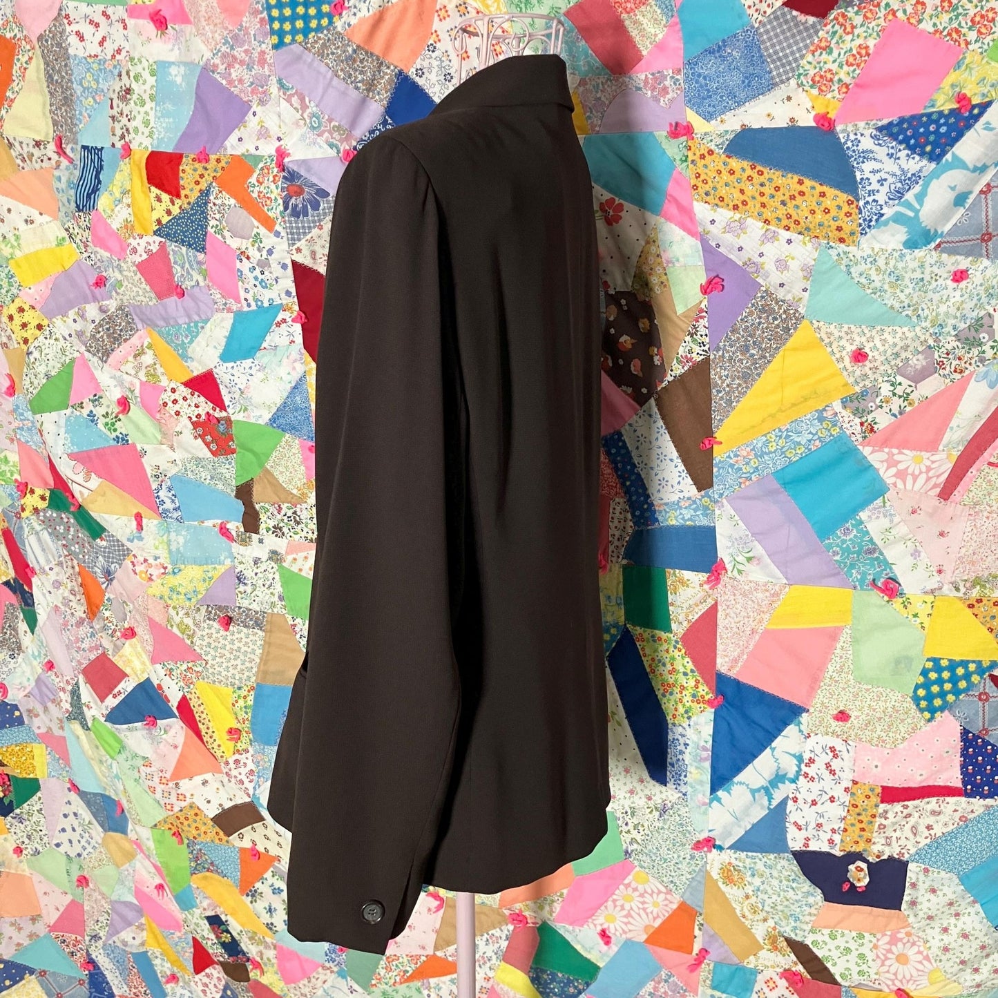 Vintage 90s blazer chocolate brown  |S-M| 90s Anne Klein II  long USA made