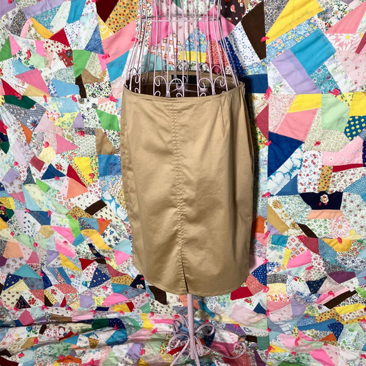 vintage 90s Y2K skirt tan camel minimal  | M-L |  Finity Studio