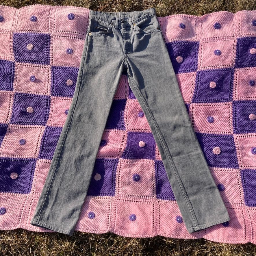 Vintage 70s 509 Levis  jeans | 28 - 29 | maroon tab grey high waisted rise denim jeans 1970s