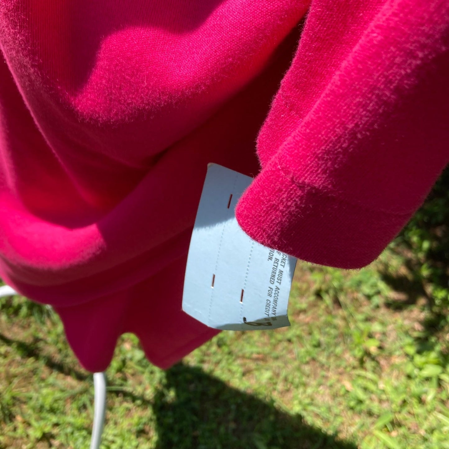 Vintage 80s dress pink long sleeve | M | cotton blend  1980s Tom and Linda Platt party NWT