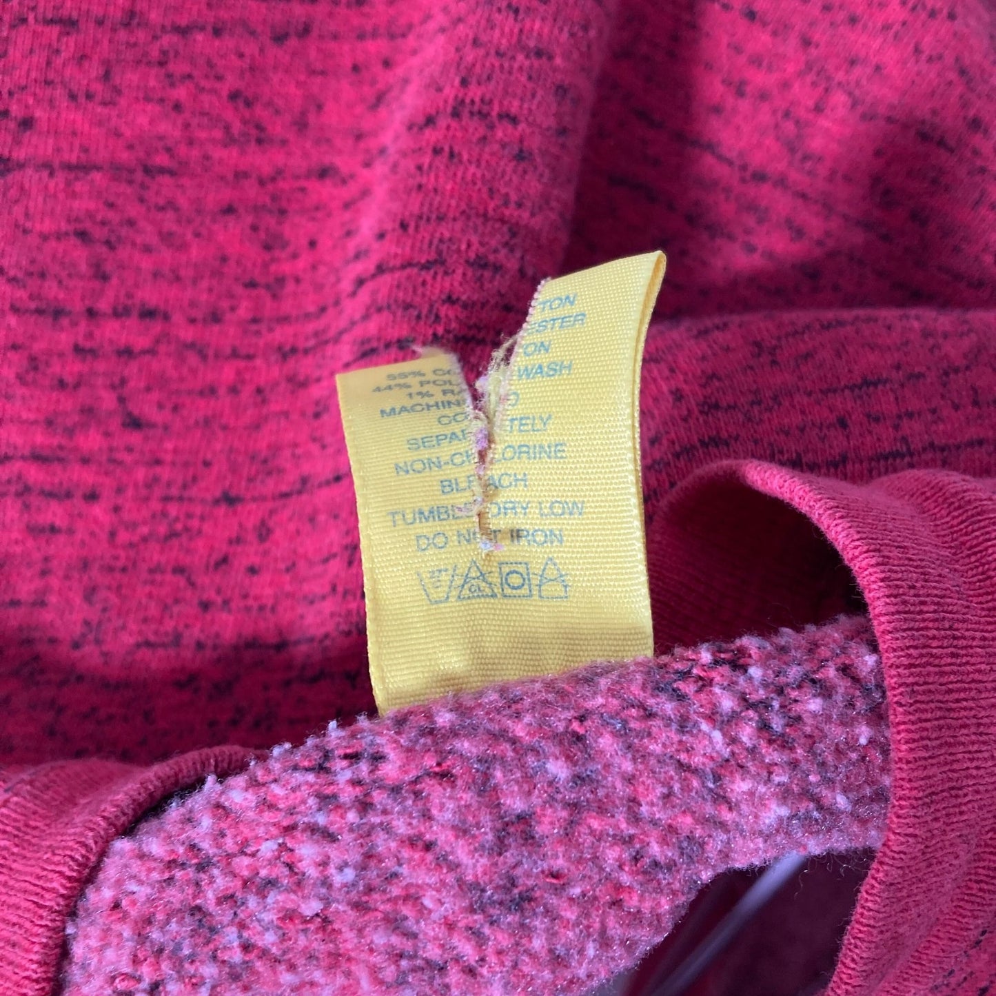 Vintage 80s sweatshirt  | S - M | red black marled Tultex Sweats Appeal distressed