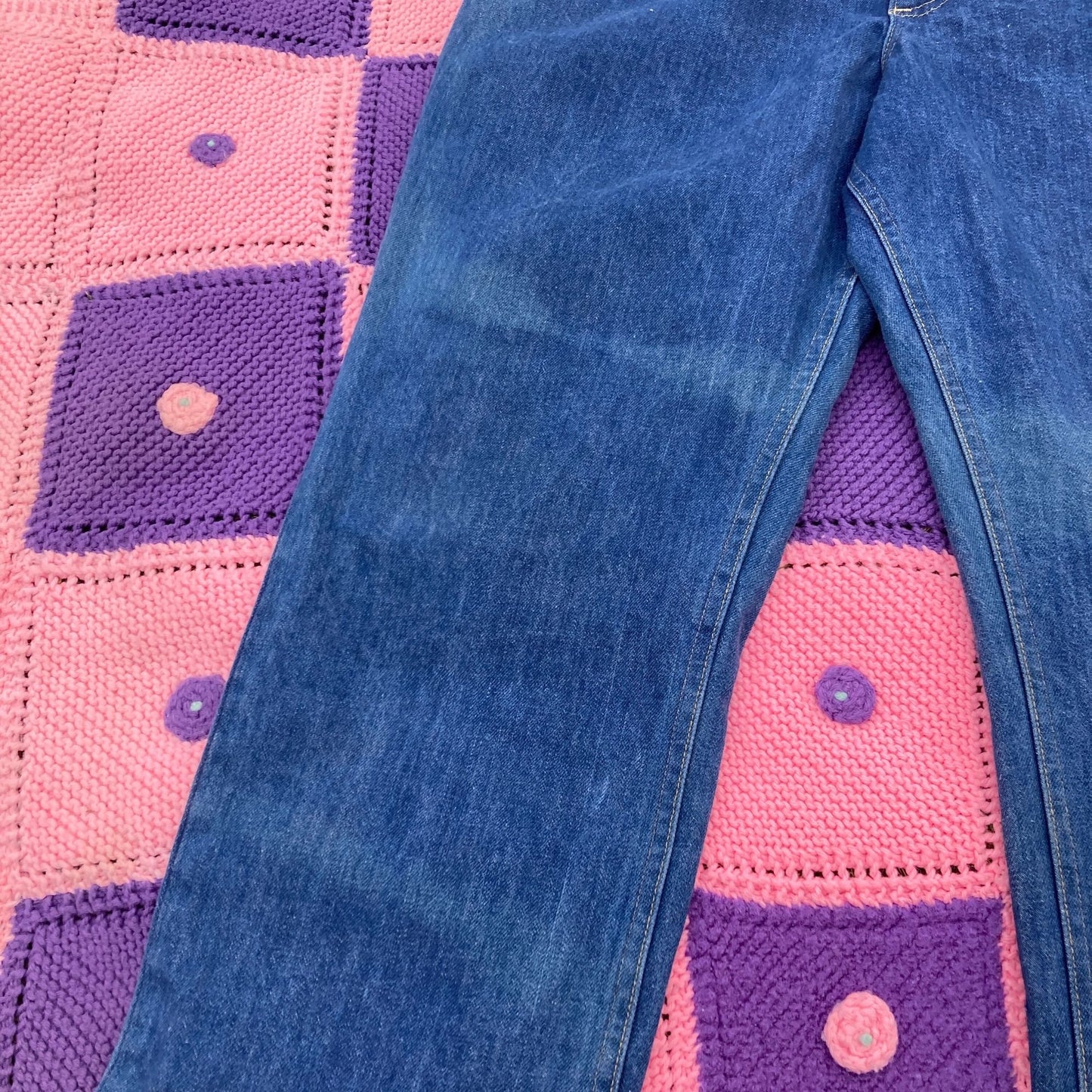 Lee vintage jeans 42 x 32 tagged 90s cotton 42”-43” actual waist faded distressed medium wash 2X bootcut