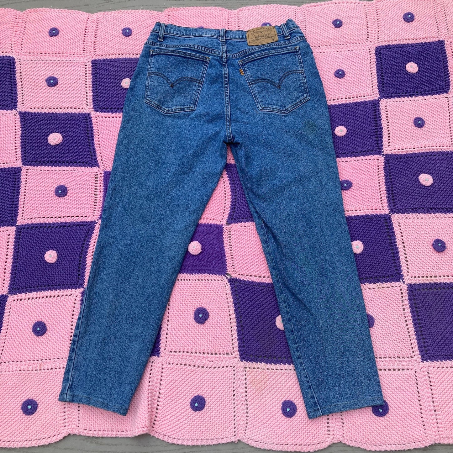 Levis jeans 912 32-34  vintage high rise waist mom jeans medium wash 80s 90s 1990s orange tab
