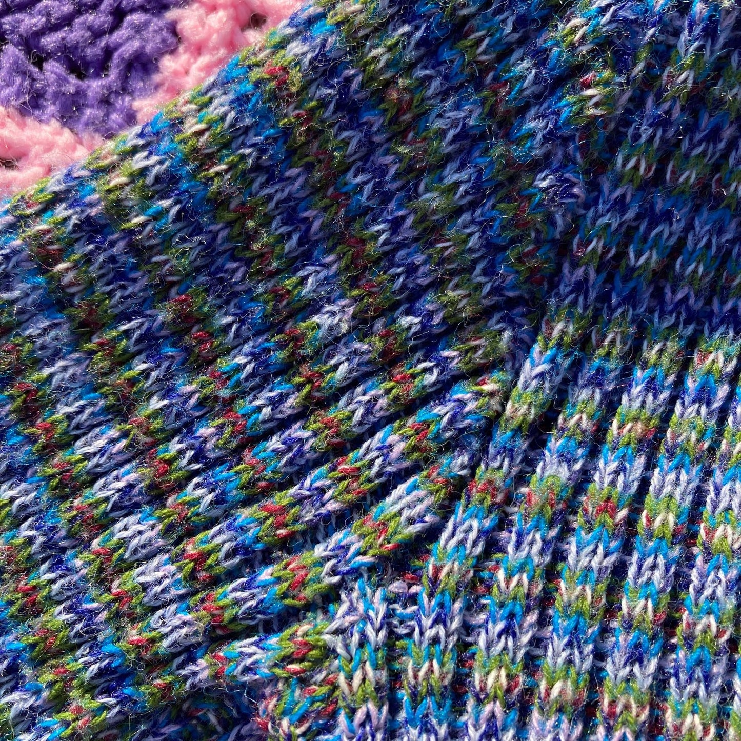 Vintage 60s sweater cardigan |XS-S| space dye soft purple green collared 1960s Orlon Acrylic