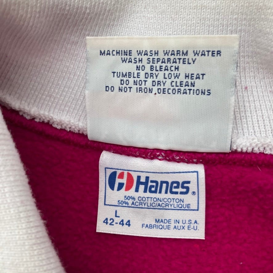 Vintage grandma sweatashirt Morning Sun Cabin Creek collar  hummingbird print  bright pink |S - L| fuchsia 90s floral garden birds Whitton