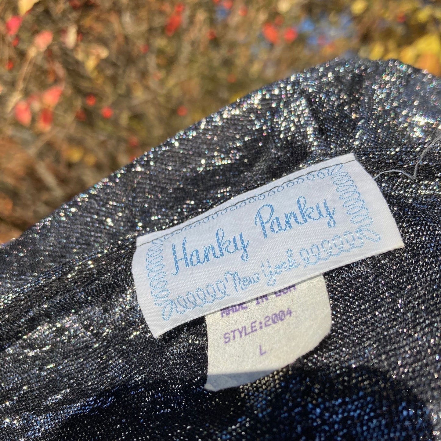 Vintage 90s top  sparkly silver black glitter metallic 1990s party festive sheer square neck ruched Hanky Panky