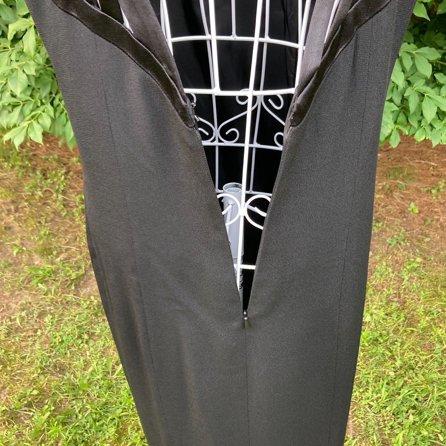 Vintage 90s 80s dress black shorts sleeve | XS - S |  Donna Ricco midi