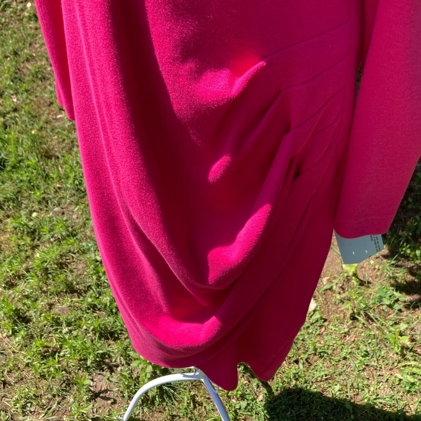 Vintage 80s dress pink long sleeve | M | cotton blend  1980s Tom and Linda Platt party NWT