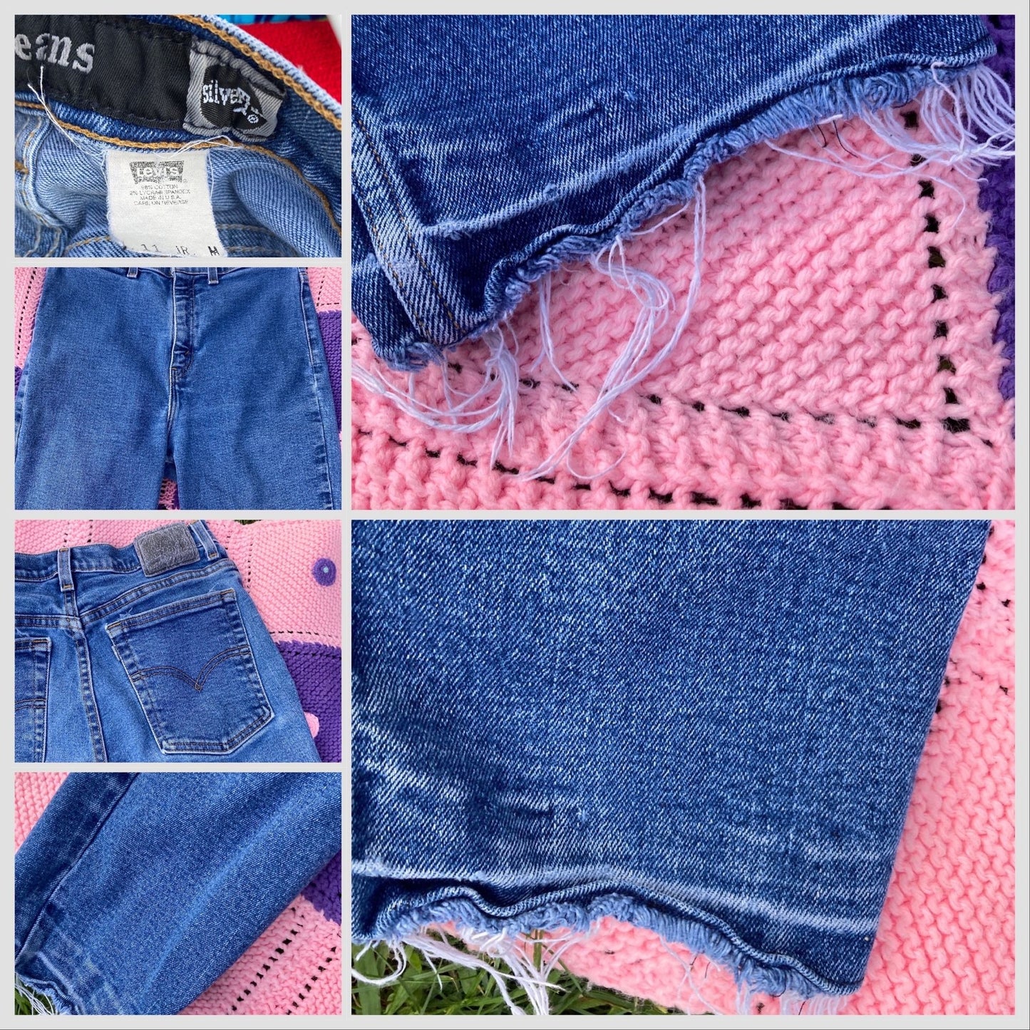 Levis 90s y2k 28" 29" vintage vtg high rise waist jeans silver tab stretch