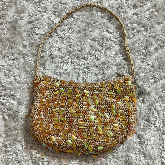 vintage 90s Y2K The Sak purse tan sequins iridescent