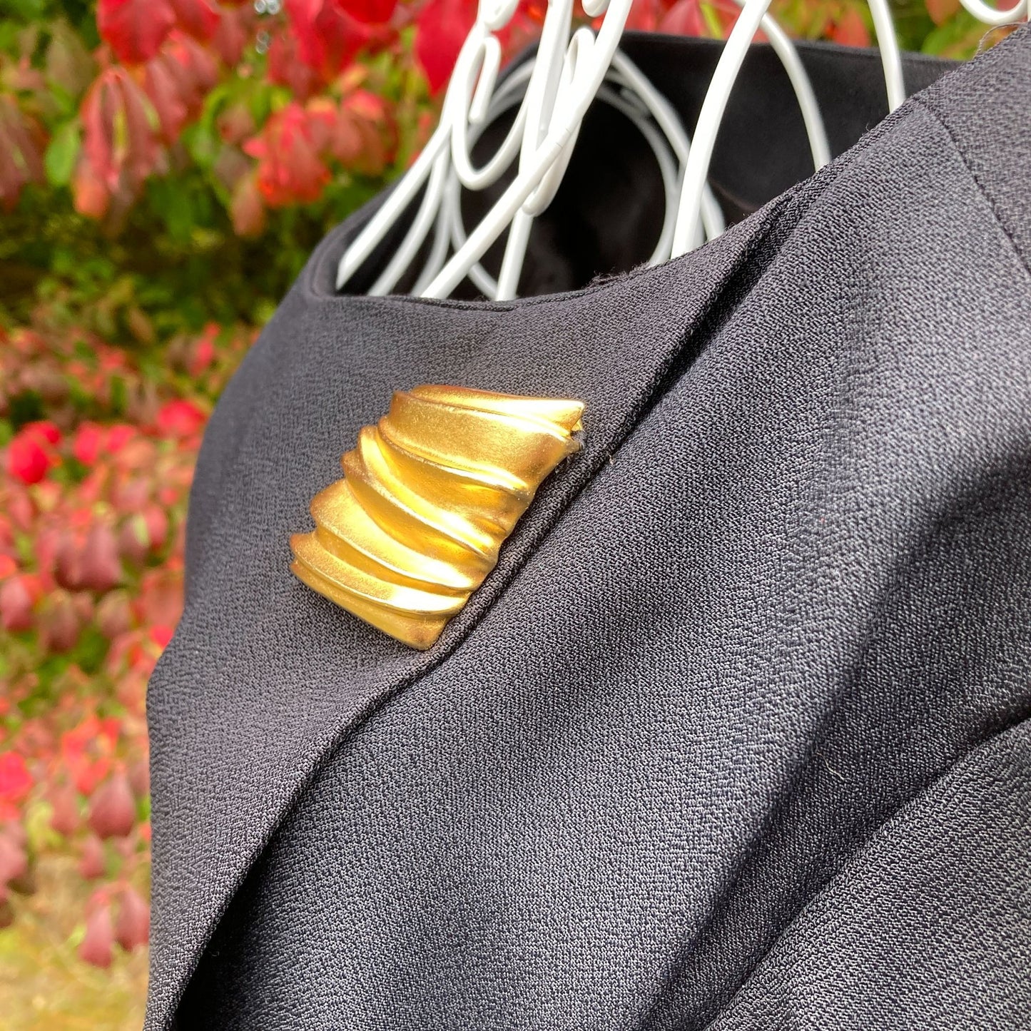 Vintage 90s 80s dress black shorts sleeve gold | M - L | union made GiGi by Gillian