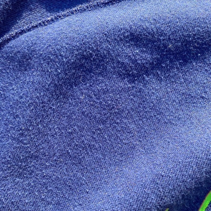 Vintage 80s grandma sweatshirt cottage Morning Sun navy blue floral |M-L| collared 1980s wheel wildflower cattails country