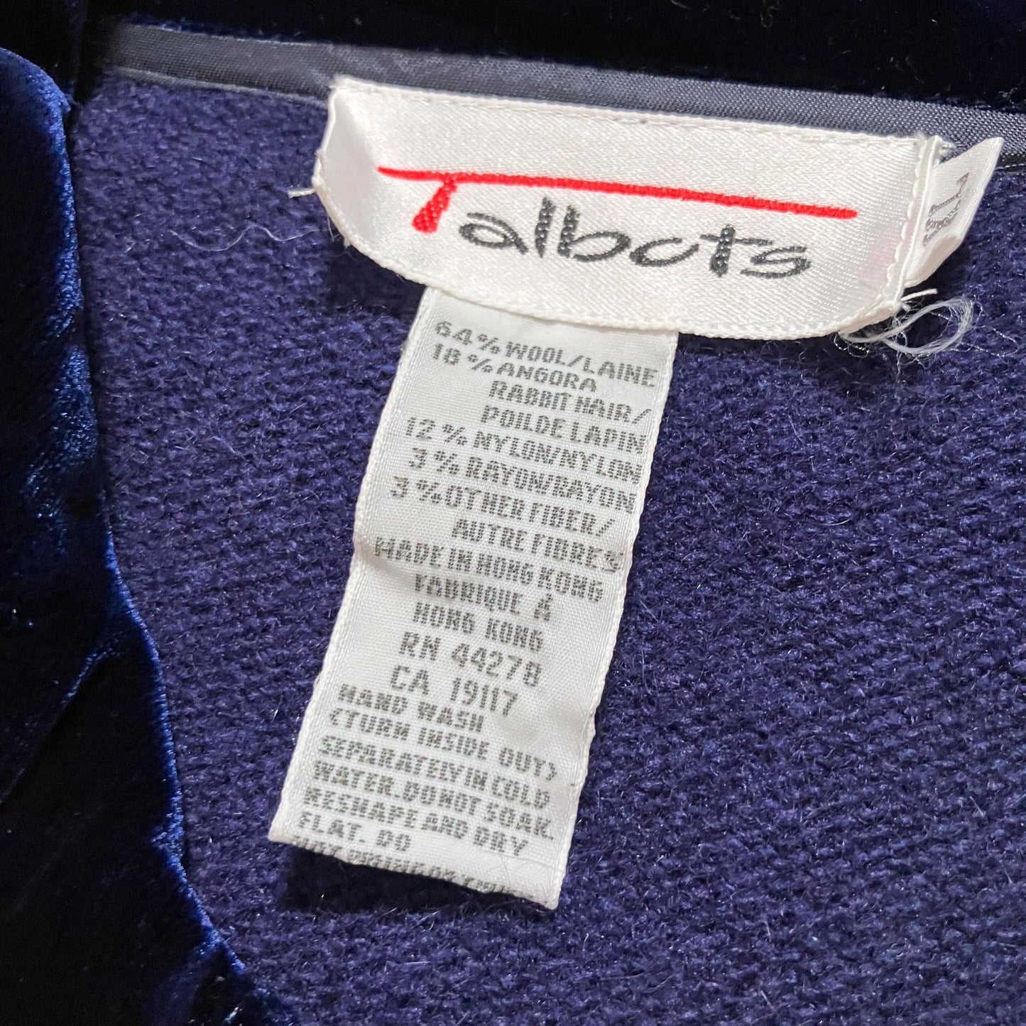 Vintage 90s Talbots cardigan floral knit sweater ribbon beading flowers wool angora blend  iridescent