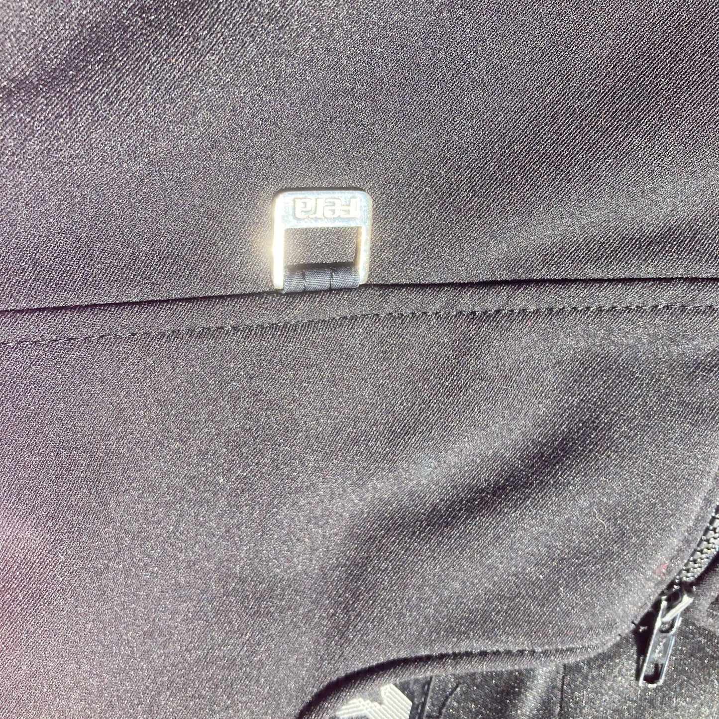 Vintage 70s Fera ski jumpsuit utility suit snow pants stirrup black 1970s