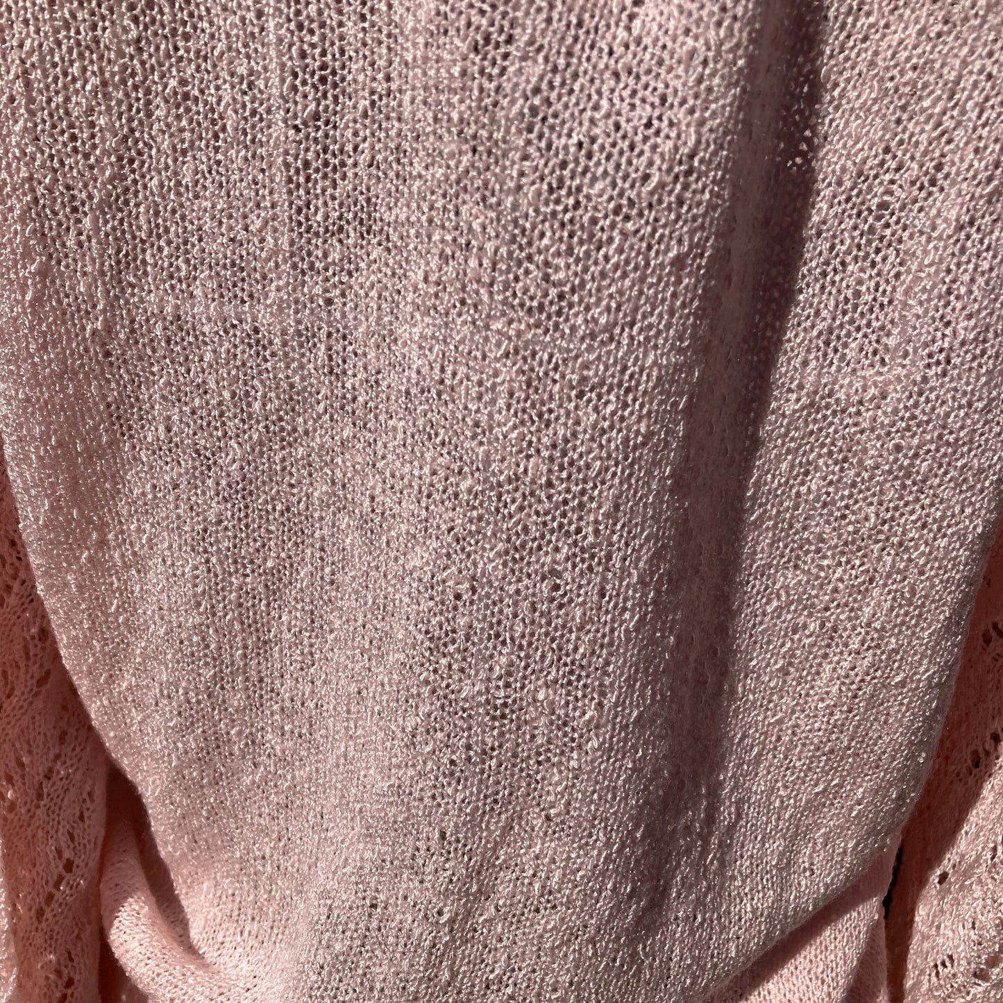 Vintage 80s 90s  sweater pastel pink beaded 1990s fairy kei kawaii crochet Exclusive Imports