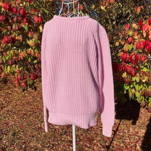 Vintage gap sweater80s 90s light pale pink  | XS-M | chunky cotton blend Gap Clothing Co