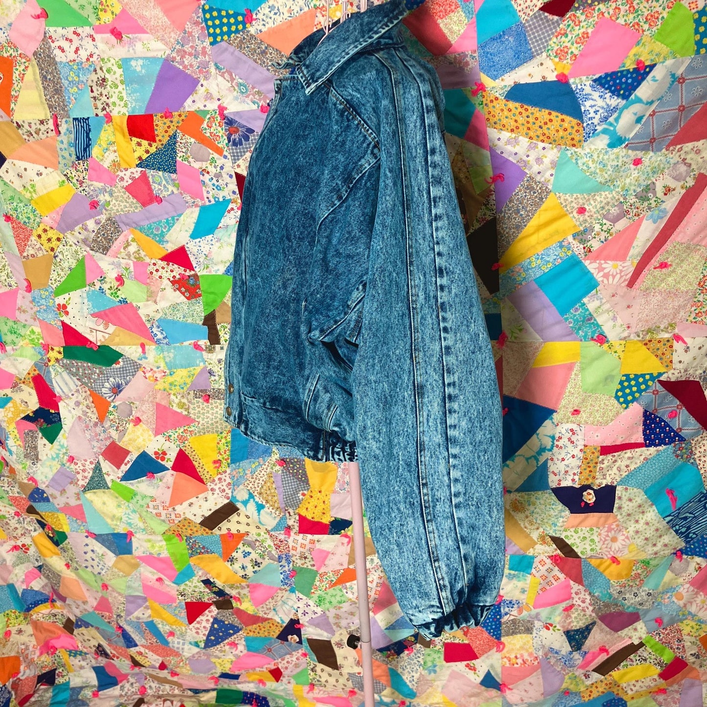 Vintage 80s 90s jean jacket made acid wash M-XL denim distressed Michael Sloan