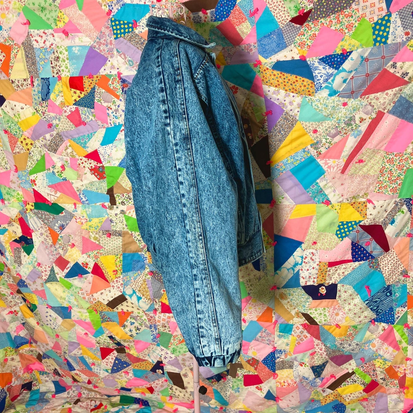Vintage 80s 90s jean jacket made acid wash M-XL denim distressed Michael Sloan