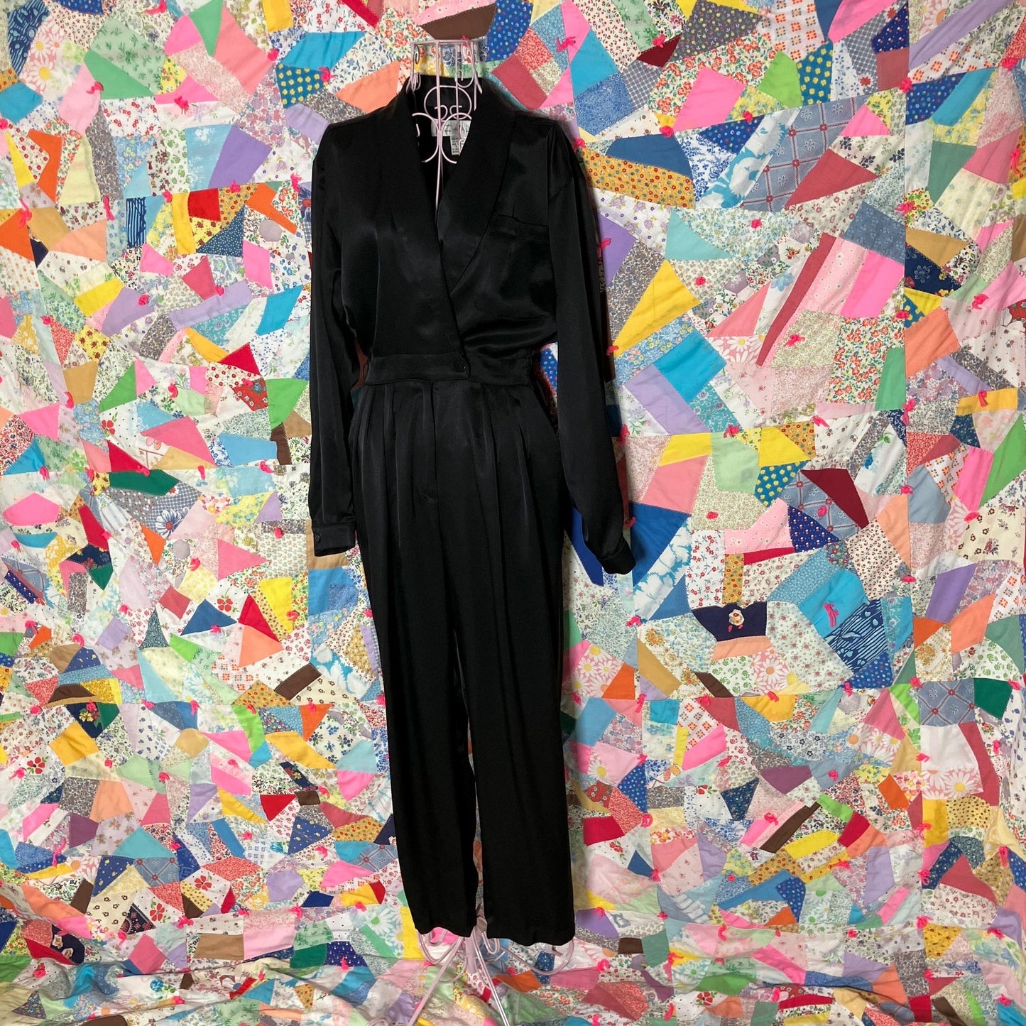 Vintage romper black minimal 80s 90s  | S-M |  1990s playsuit Chaus