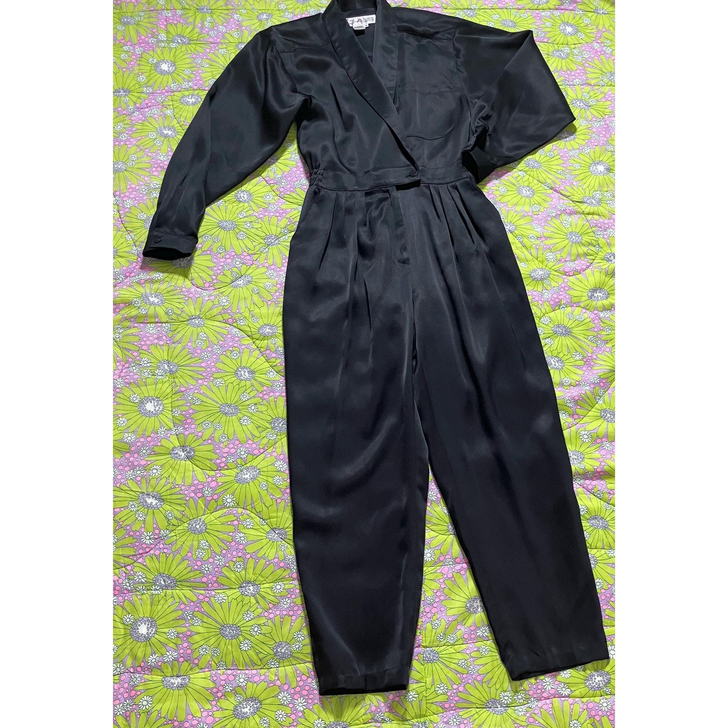 Vintage romper black minimal 80s 90s  | S-M |  1990s playsuit Chaus