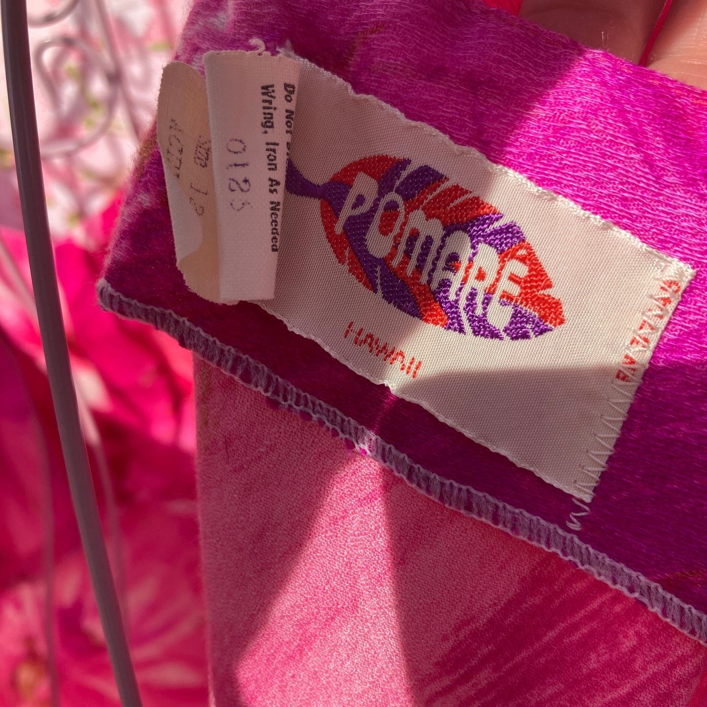 70s vintage maxi dress | S-M | Hawaiian floral pink  1970s Pomare Hawaii